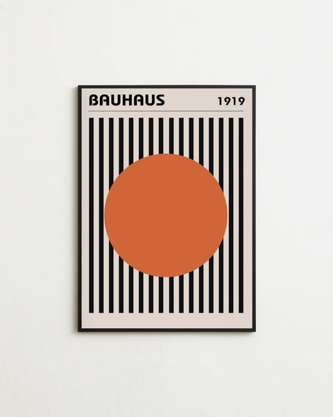 Bauhaus 1919 Orange - FrenzyFrame