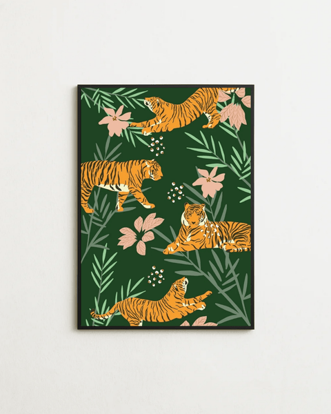 Tigers in Bloom - FrenzyFrame