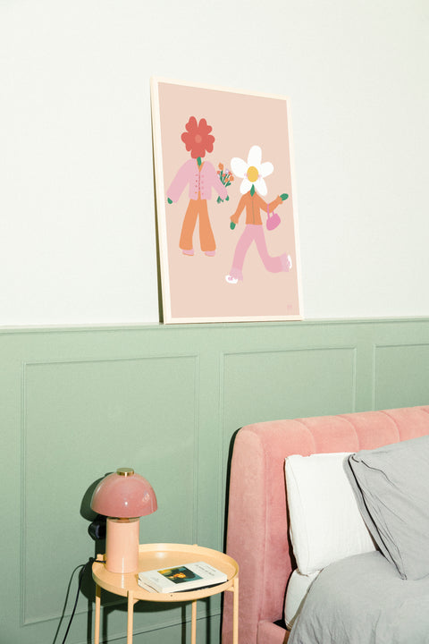 BFF poster i miljöbild med valfri ram – FrenzyFrame