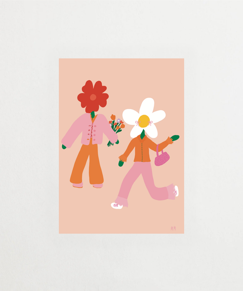 BFF poster med illustrerad design – FrenzyFrame
