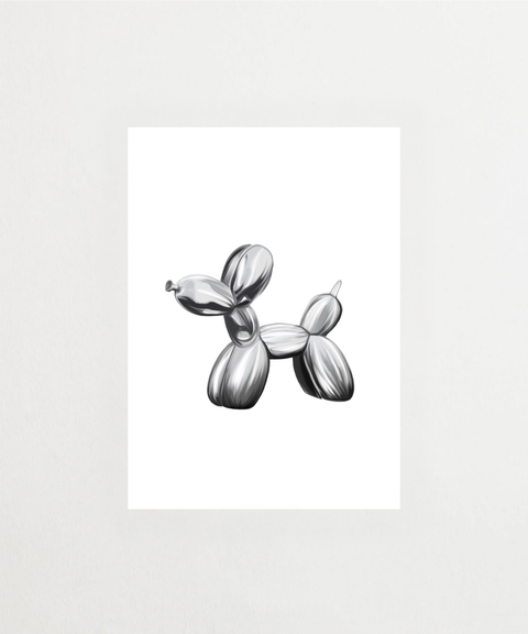 Ballonghund poster med färgglad illustration – FrenzyFrame