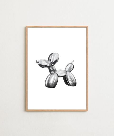 Ballonghund poster visad med ram som tillval – FrenzyFrame