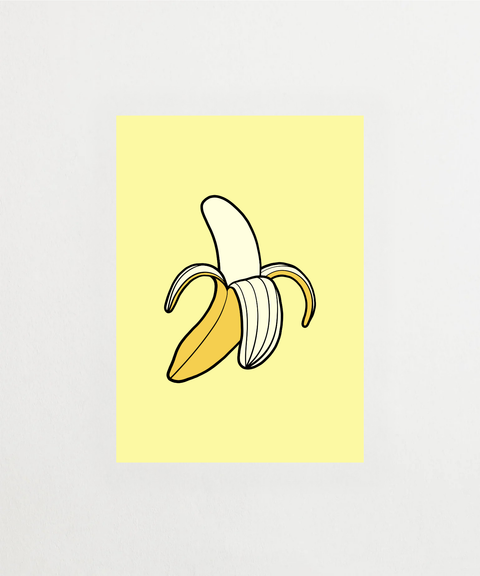 Banana poster med fruktmotiv – FrenzyFrame