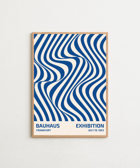 Bauhaus Frankfurt Flow poster med valfri ram på vägg – FrenzyFrame