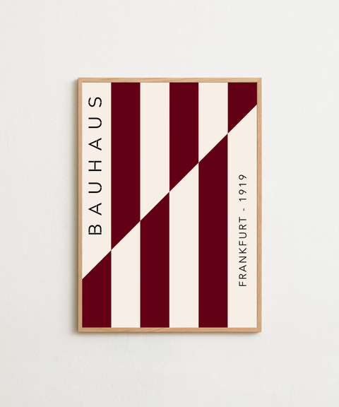 Bauhaus Stripes poster visad med ram som tillval – FrenzyFrame