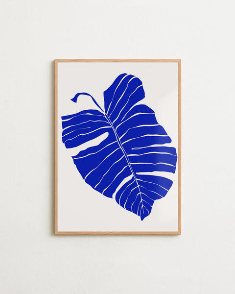 Blue Leaf Energy poster visad med valfri ram – FrenzyFrame