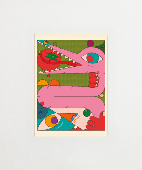 Catch Crocodiles poster med krokodilmotiv – FrenzyFrame