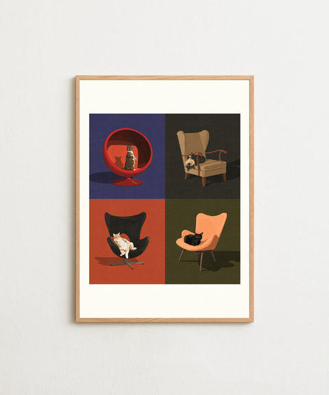 Cats In Chairs