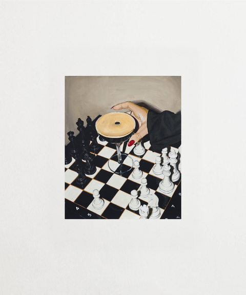 Checkmate at Midnight poster med schackmotiv – FrenzyFrame
