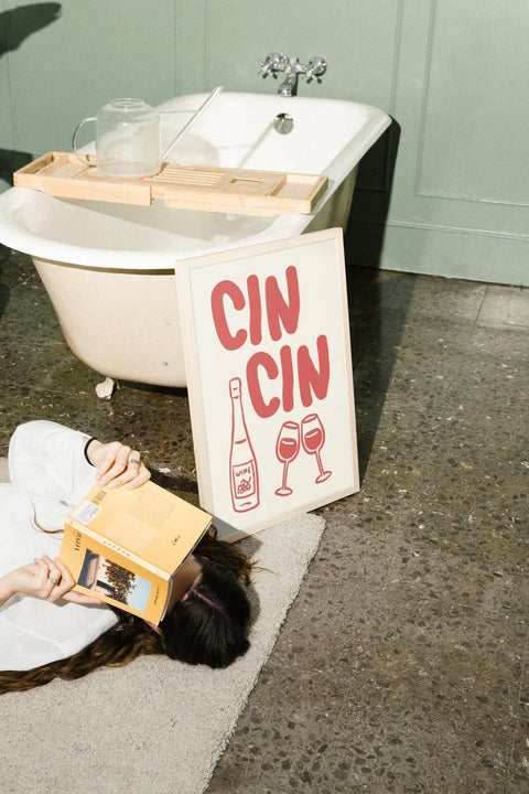 Cin Cin Rosso poster visad med valfri ram – FrenzyFrame