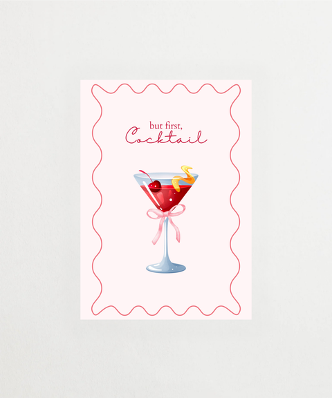 Cocktail Crush poster med illustrerad cocktailmotiv – FrenzyFrame