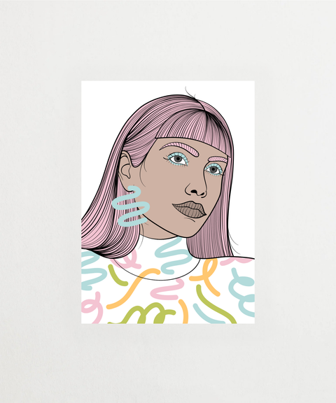 Colorful poster med färgglad abstrakt design – FrenzyFrame