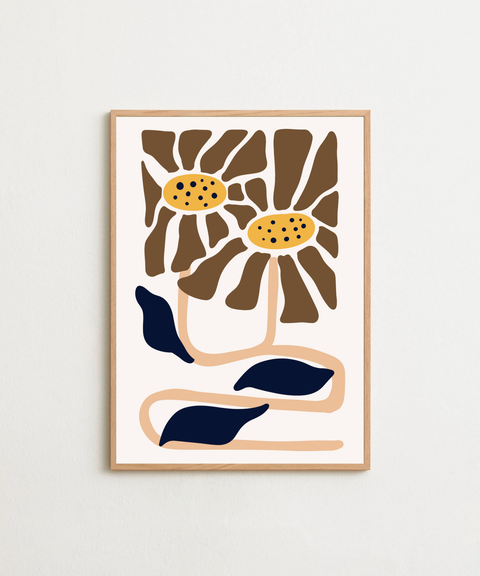Desert Daisies poster visad med valfri ram – FrenzyFrame