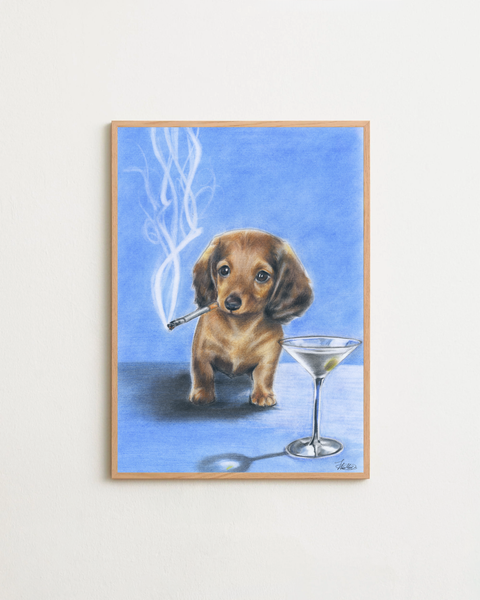 Drinking Winston poster visad med ram som tillval – FrenzyFrame