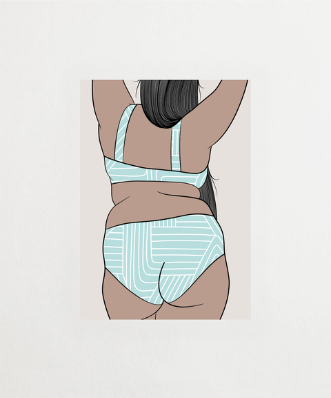 Heatwave poster med abstrakt varmfärgad design – FrenzyFrame