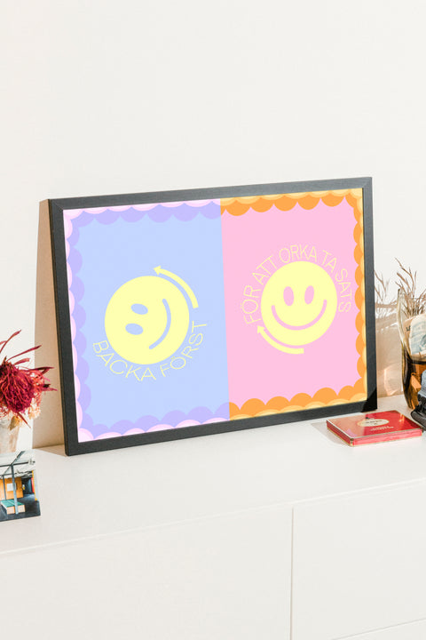 Kämpa på och tappa inte orken poster visad med ram som tillval – FrenzyFrame