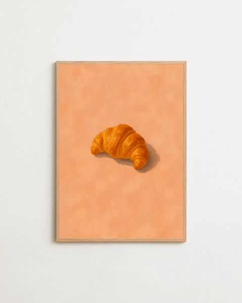 Le Croissant poster visad med ram som tillval – FrenzyFrame