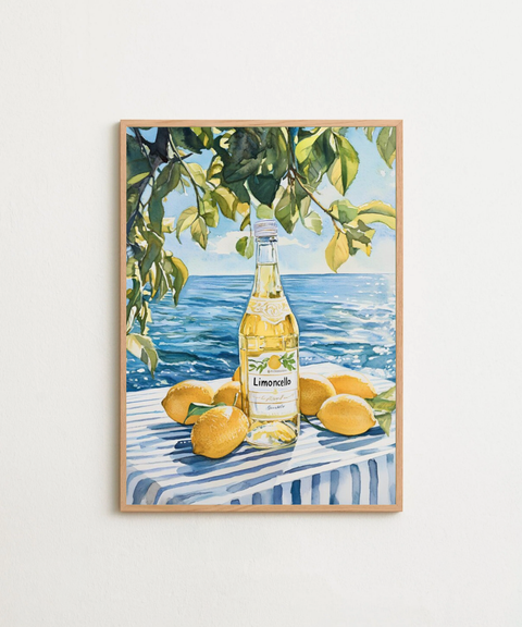 Lemonade by the Sea poster i miljö med valfri ram – FrenzyFrame