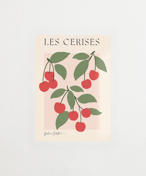 Les Cerises poster med körsbär motiv – FrenzyFrame