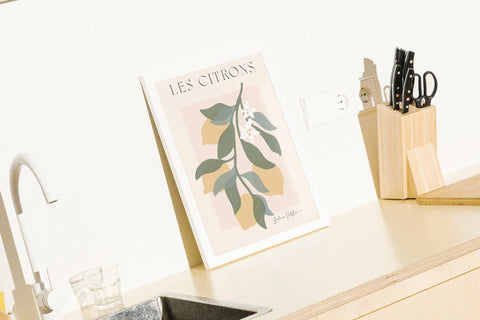 Les Citrons poster visad med ram som tillval - FrenzyFrame