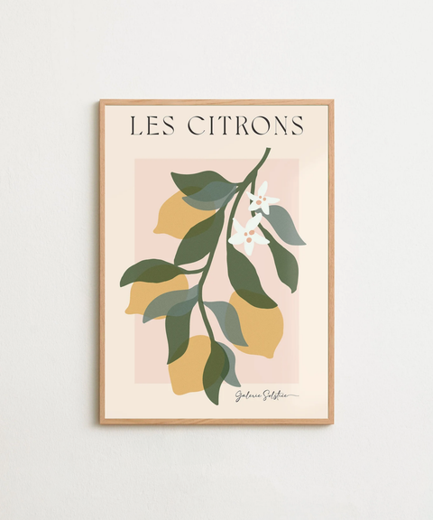 Les Citrons poster visad med valbara ram – FrenzyFrame