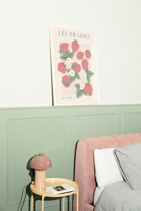 Les Fraises poster visad med ram som tillval – FrenzyFrame