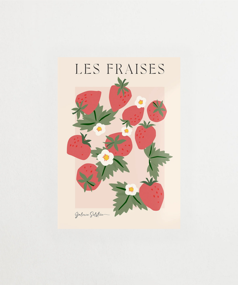 Les Fraises poster med jordgubbsmotiv – FrenzyFrame