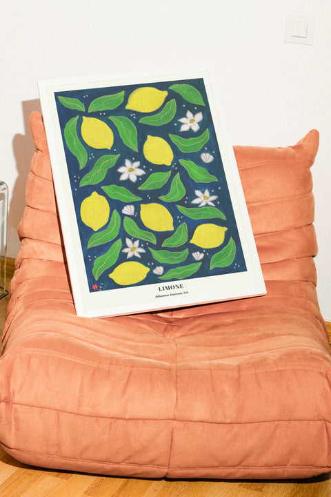 Limone poster visad med valmöjlighet för ram – FrenzyFrame