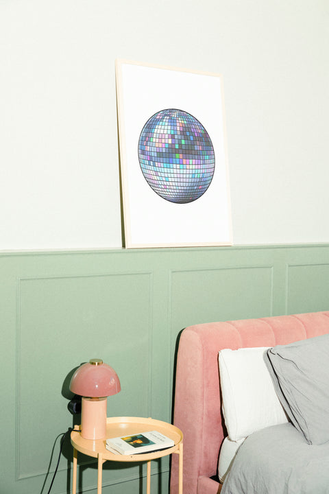 Lite disco har ingen dött av svart poster visad med ram som tillval – FrenzyFrame