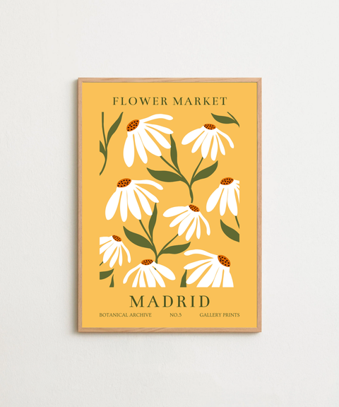 Madrid in Bloom poster visad med valfri ram – FrenzyFrame