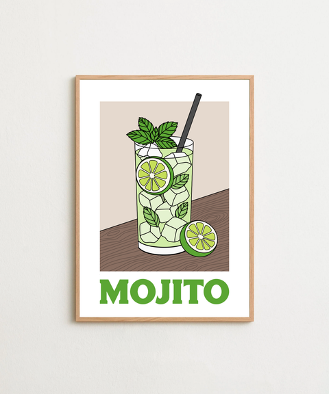 Mojito poster visad med valfri ram – FrenzyFrame kökstavla
