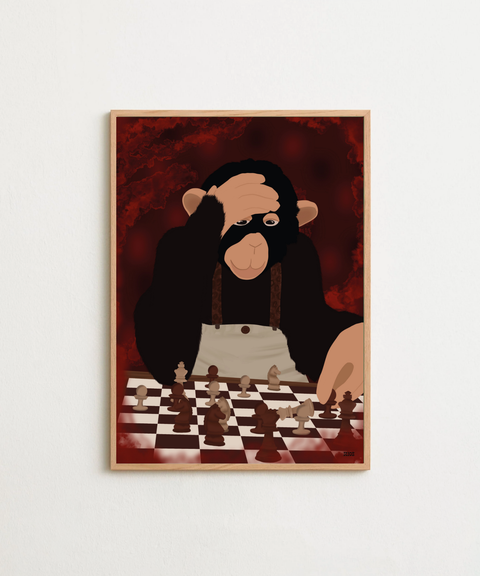 Monkey Schack matt poster visad med valfri ram – FrenzyFrame
