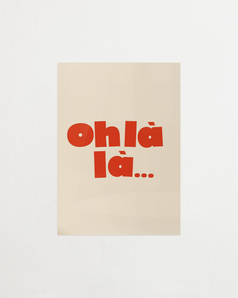 Oh La La poster med vintage design – FrenzyFrame