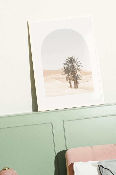 Palms & Peace poster visad med valfri ram – FrenzyFrame