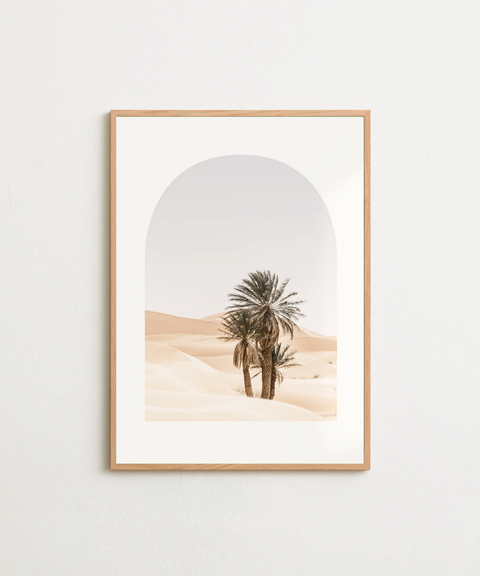 Palms & Peace poster visad med valfri ram – FrenzyFrame