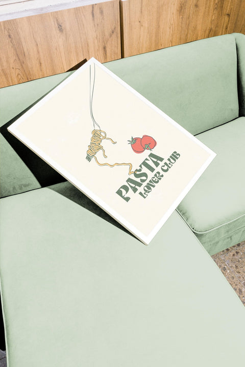 Pasta Lover Club poster visad med valfri ram – FrenzyFrame