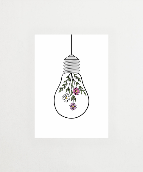 Plant An Idea poster med illustrativt växtmotiv – FrenzyFrame