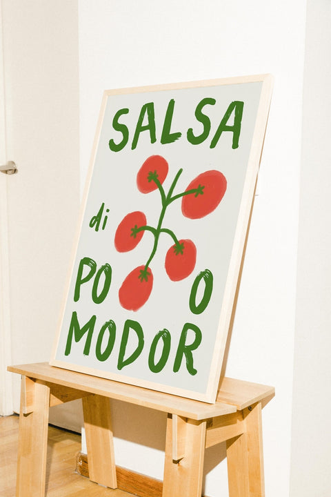Pomadoro poster displayed in room setting with optional frame – FrenzyFrame
