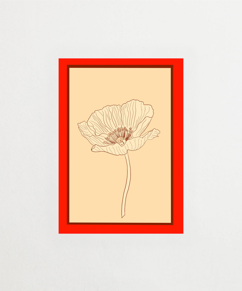 Poppy poster med blomstermotiv – FrenzyFrame