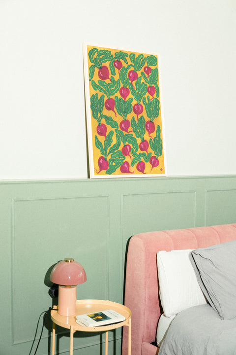 Radishes poster visad med vald ram – FrenzyFrame