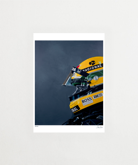 Senna motorsport poster med porträtt – FrenzyFrame