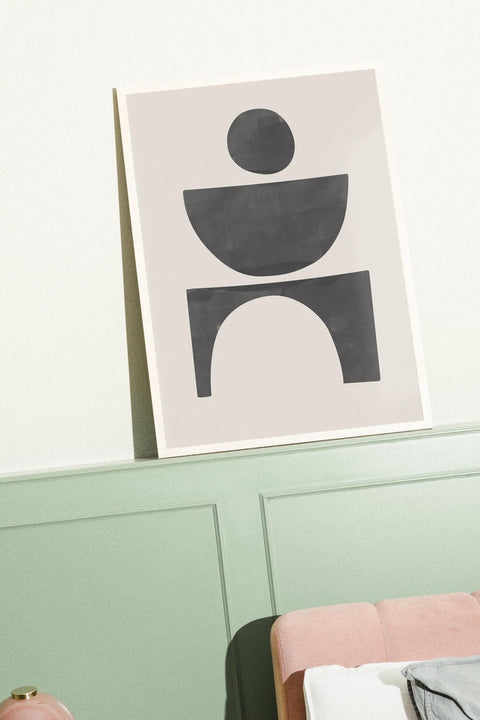 Silent Geometry poster visad med valfri ram – FrenzyFrame