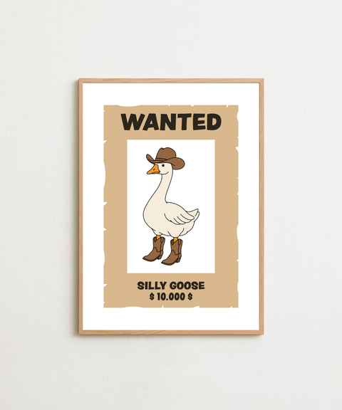 Silly Goose poster visad med valfri ram – FrenzyFrame