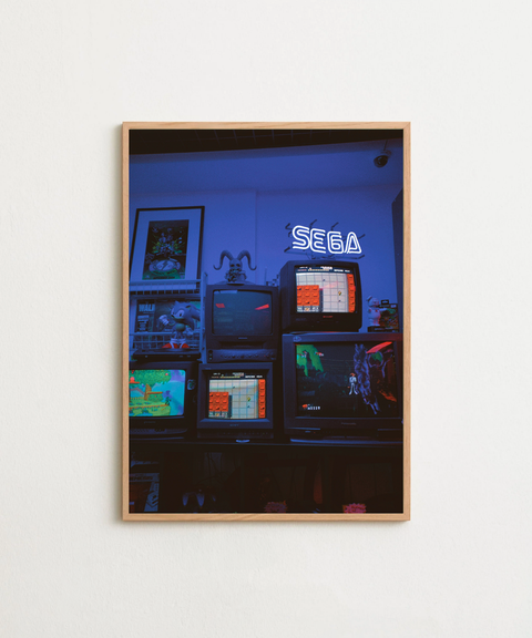 Sonic poster visad med ram som tillval – FrenzyFrame