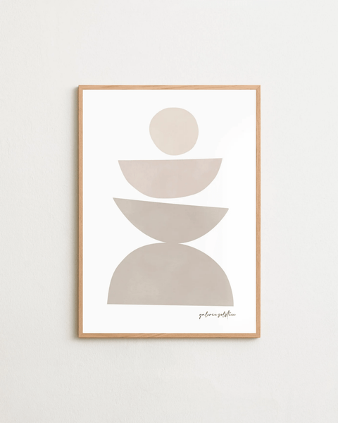 Stacked Silence poster visad med valfri ram – FrenzyFrame