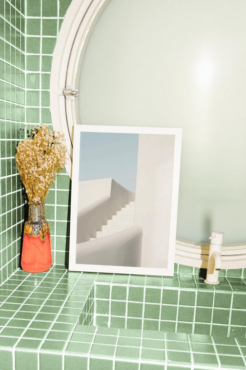 Stairway in Silence poster visad med valfri ram – FrenzyFrame