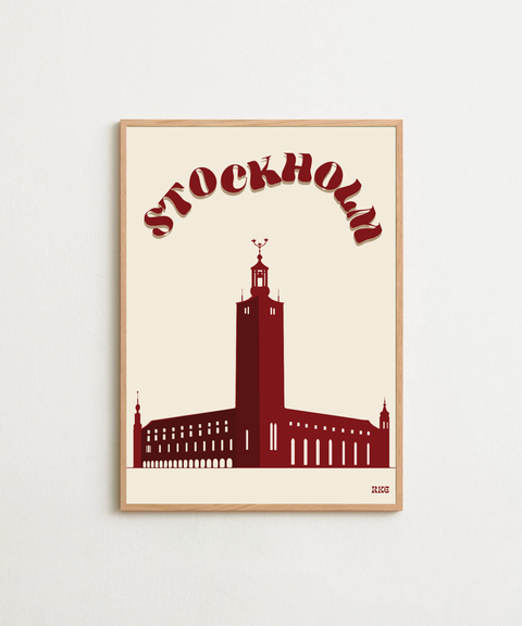 Stockholm Gul poster visad med valfri ram – FrenzyFrame