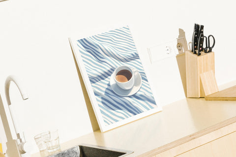 Striped Morning poster med valfri ram i modernt hem – FrenzyFrame