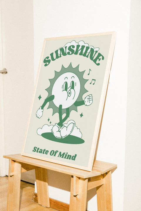Sunshine State of Mind poster visad med valfri ram – FrenzyFrame