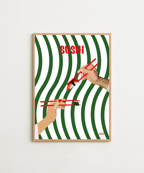 Sushi-poster visad med valfri ram – FrenzyFrame